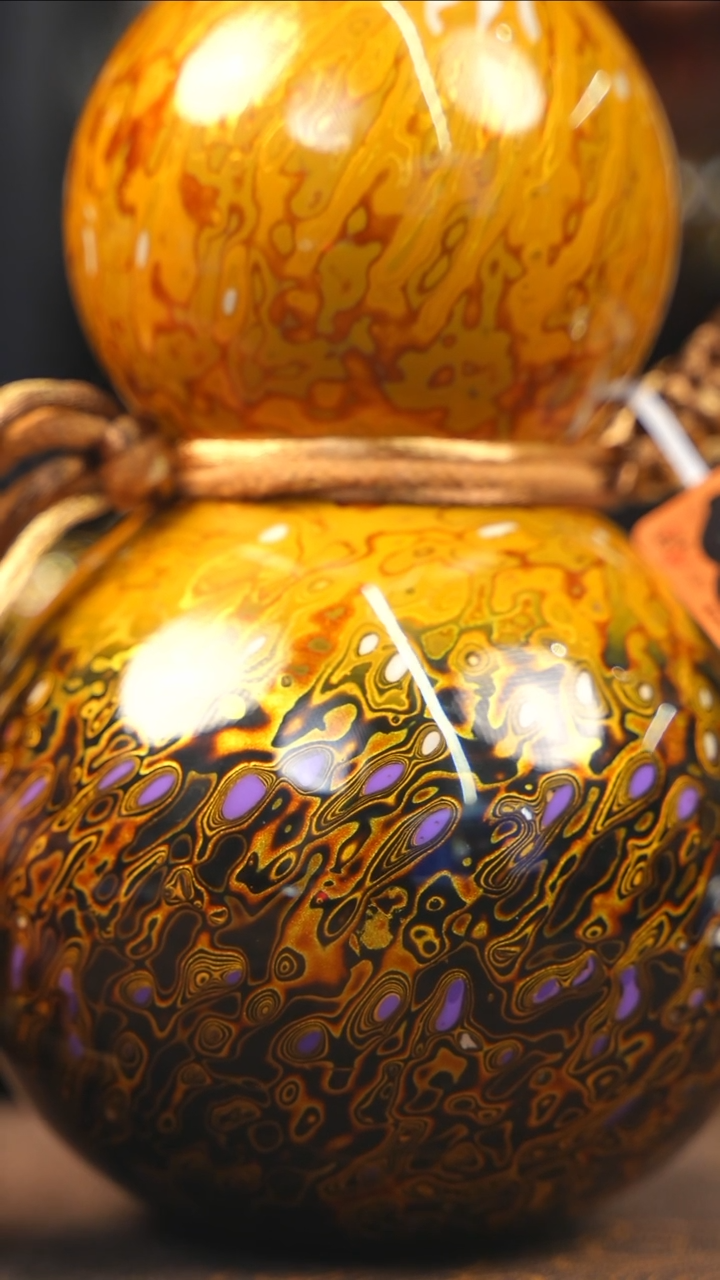 【闪购商品】YN186漆艺酒葫芦不包手串及旋转底座