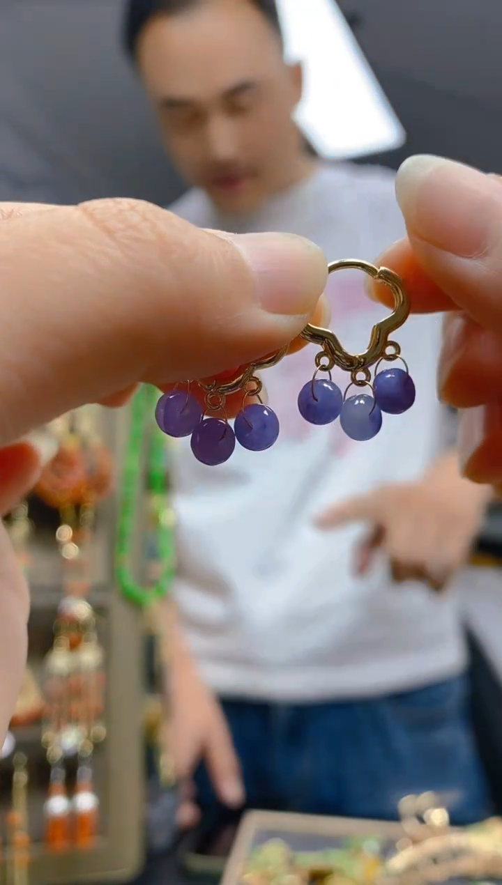 翡翠合金耳饰0176翡翠耳包