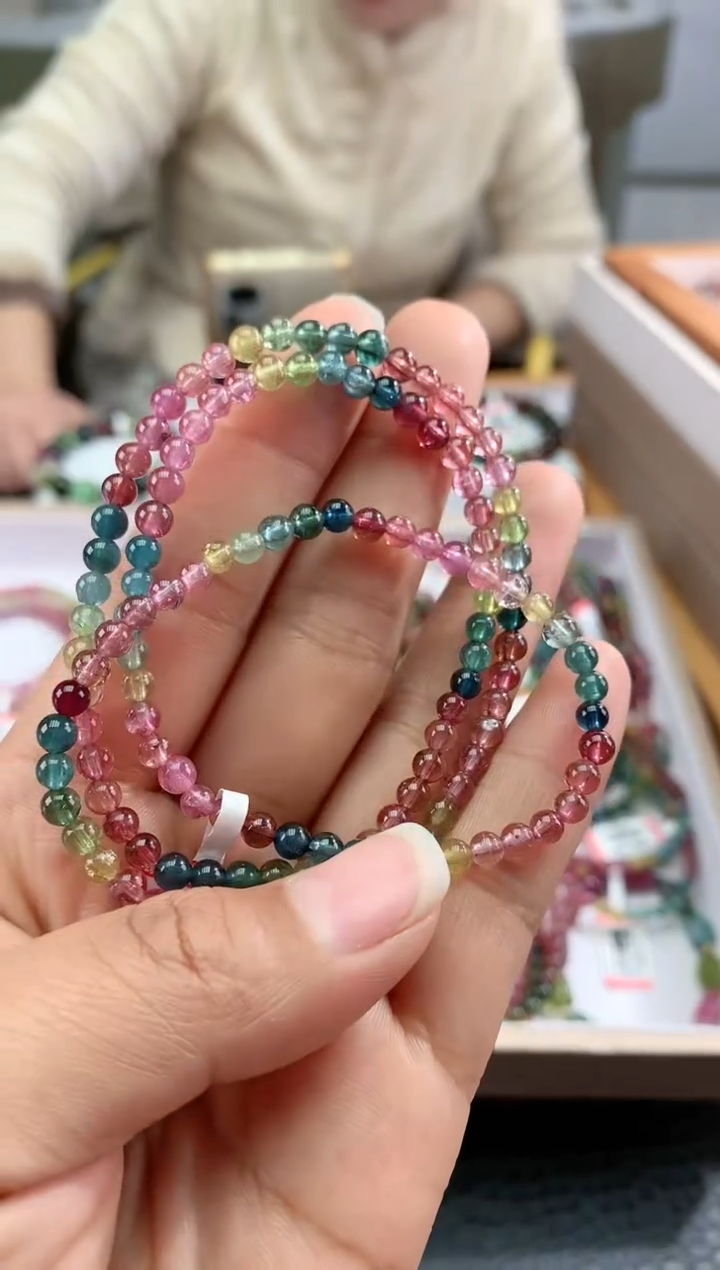 【闪购商品】碧玺手串未镶嵌多样性发一条