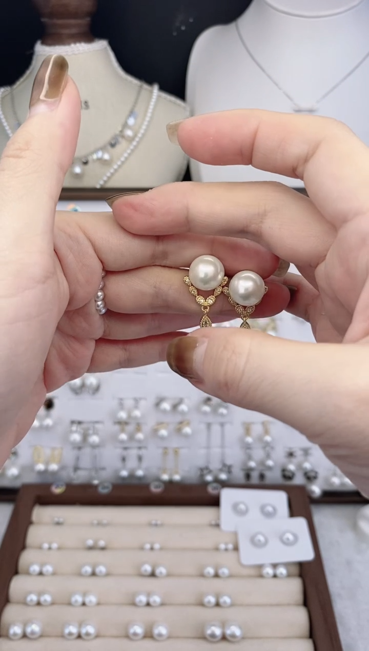 合金耳饰淡水珍珠圆珠默认微瑕158