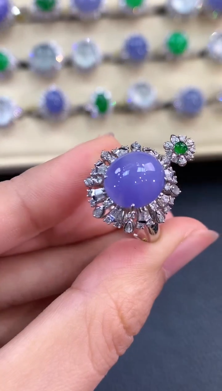 【闪购商品】翡翠戒指18K金镶嵌C78    有色差