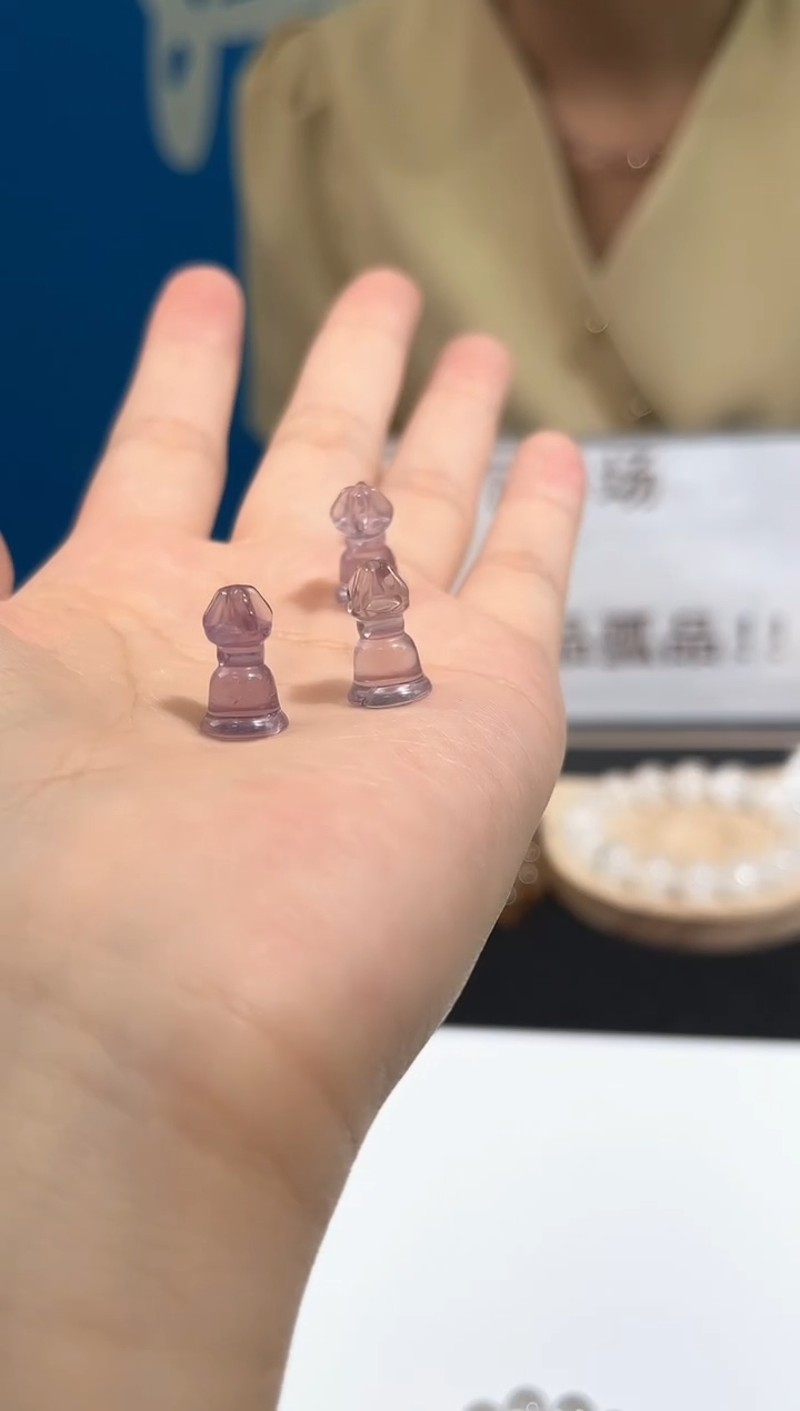 未镶嵌手链水晶18号紫水晶金刚铃单颗配件