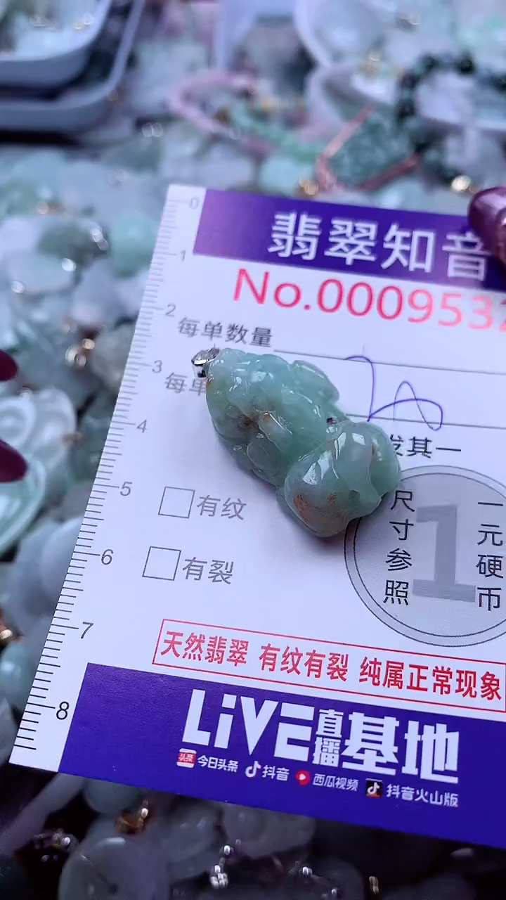 翡翠未镶嵌吊坠(不含链)9532