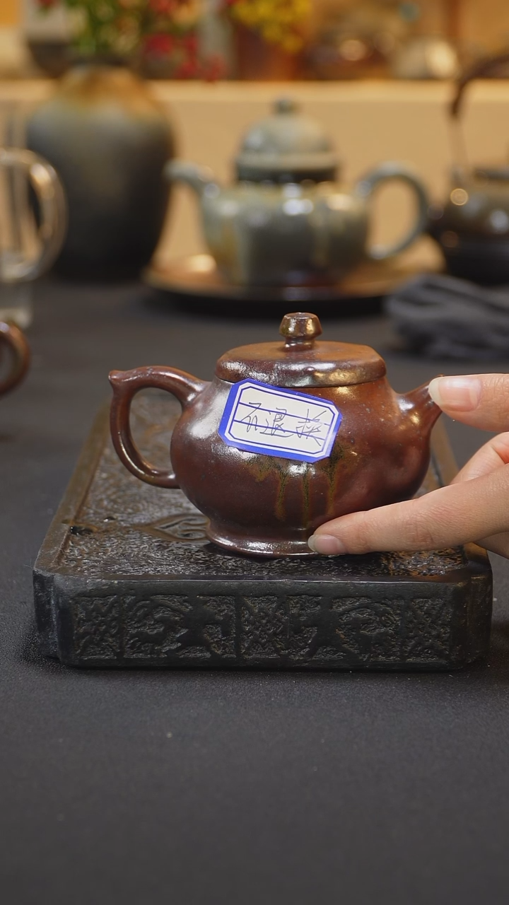 茶壶紫砂纯自然柴烧