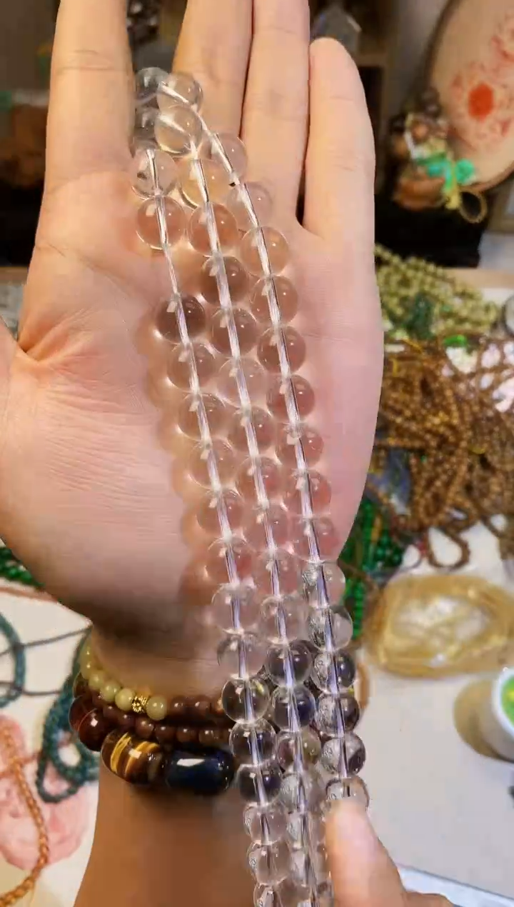 玛瑙/玉髓手链合金卡12+白水半成品35颗左右