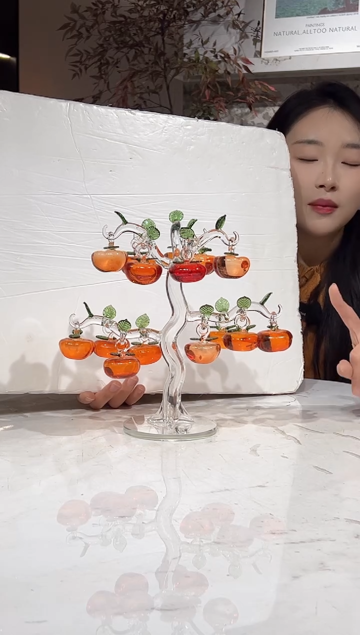 【闪购商品】人造水晶15挂柿子树