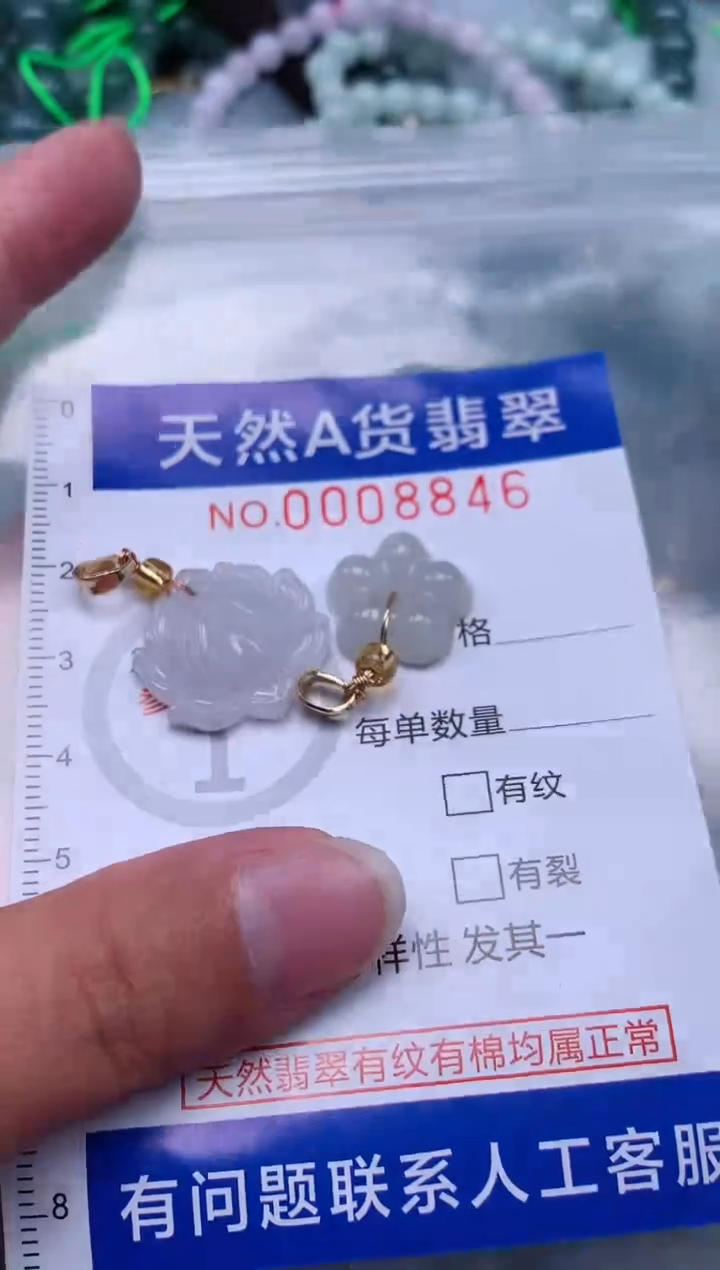 翡翠未镶嵌吊坠(赠链)1