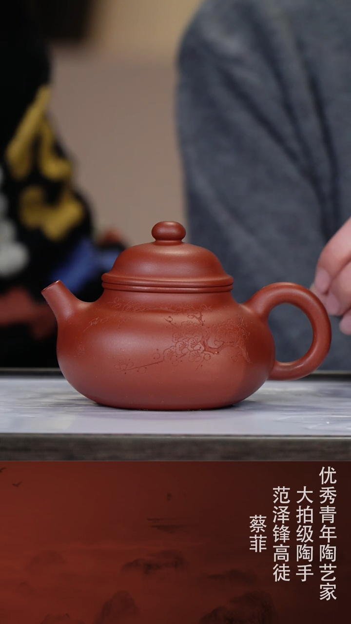 【闪购商品】紫砂茶壶蔡菲23-13容天 野山红泥260cc