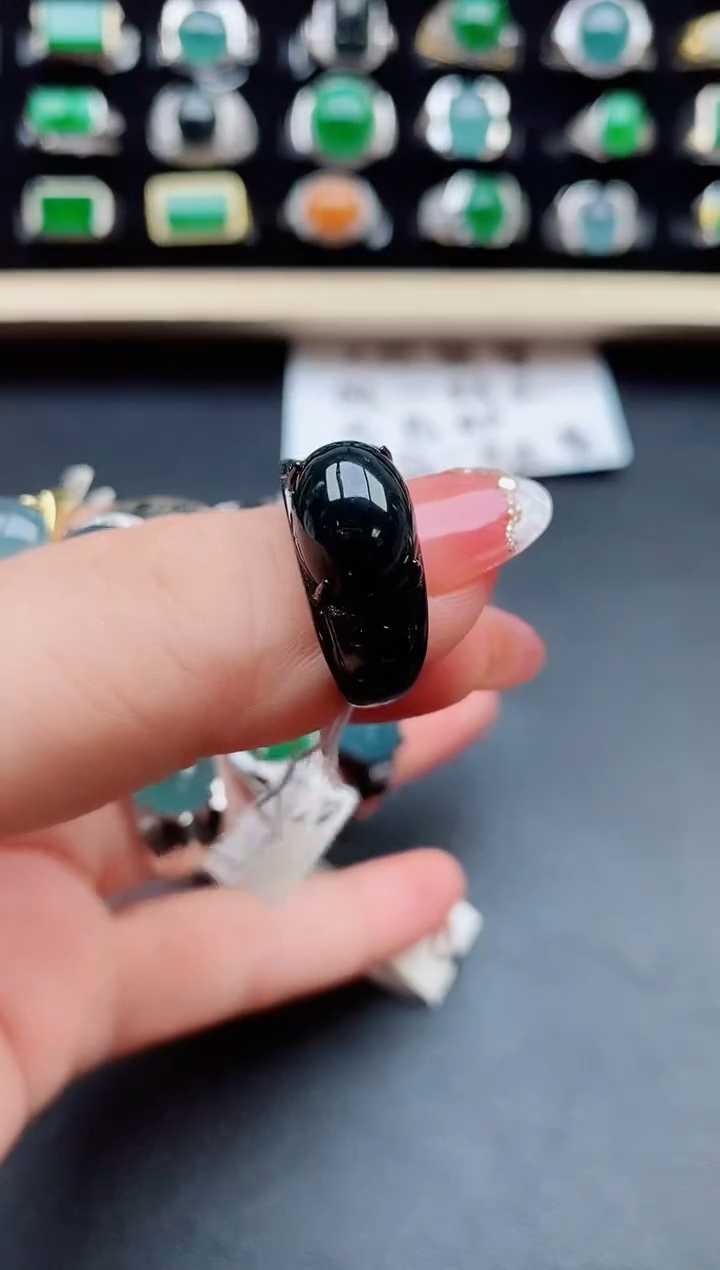 【闪购商品】翡翠戒指银S925镶嵌12212