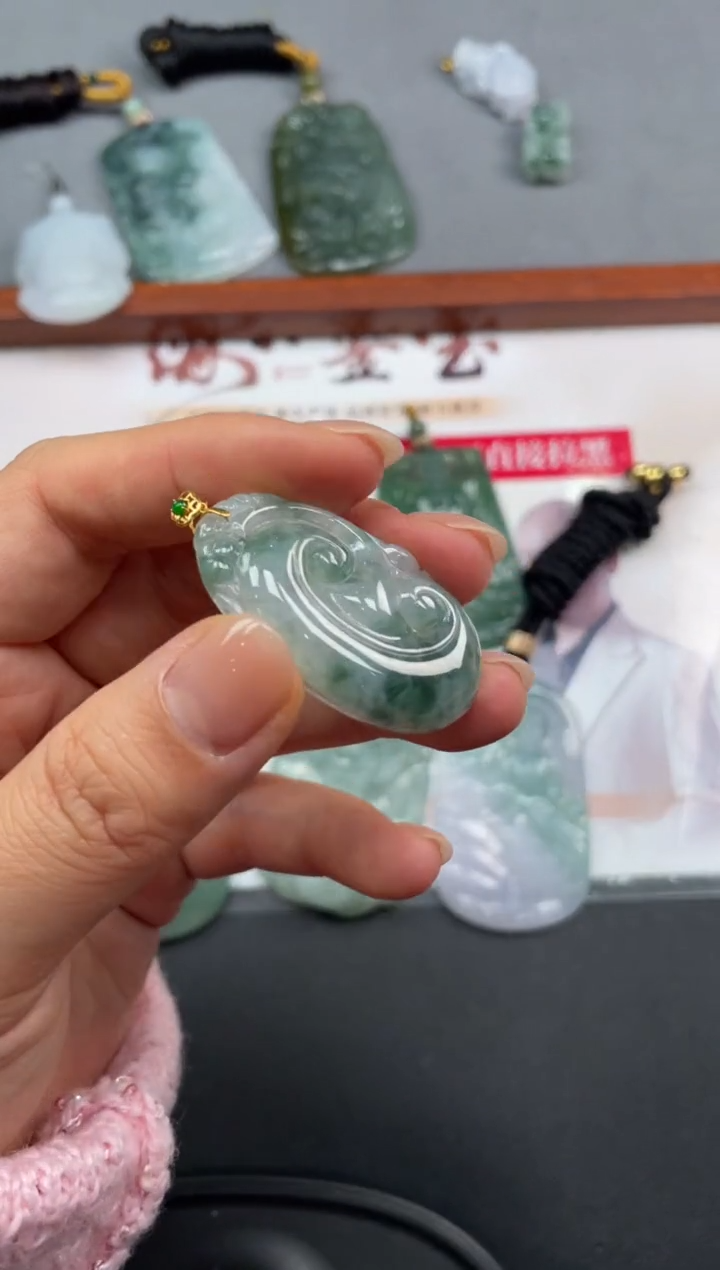 【闪购商品】定制翡翠18K金镶嵌02-19HDJT0130204