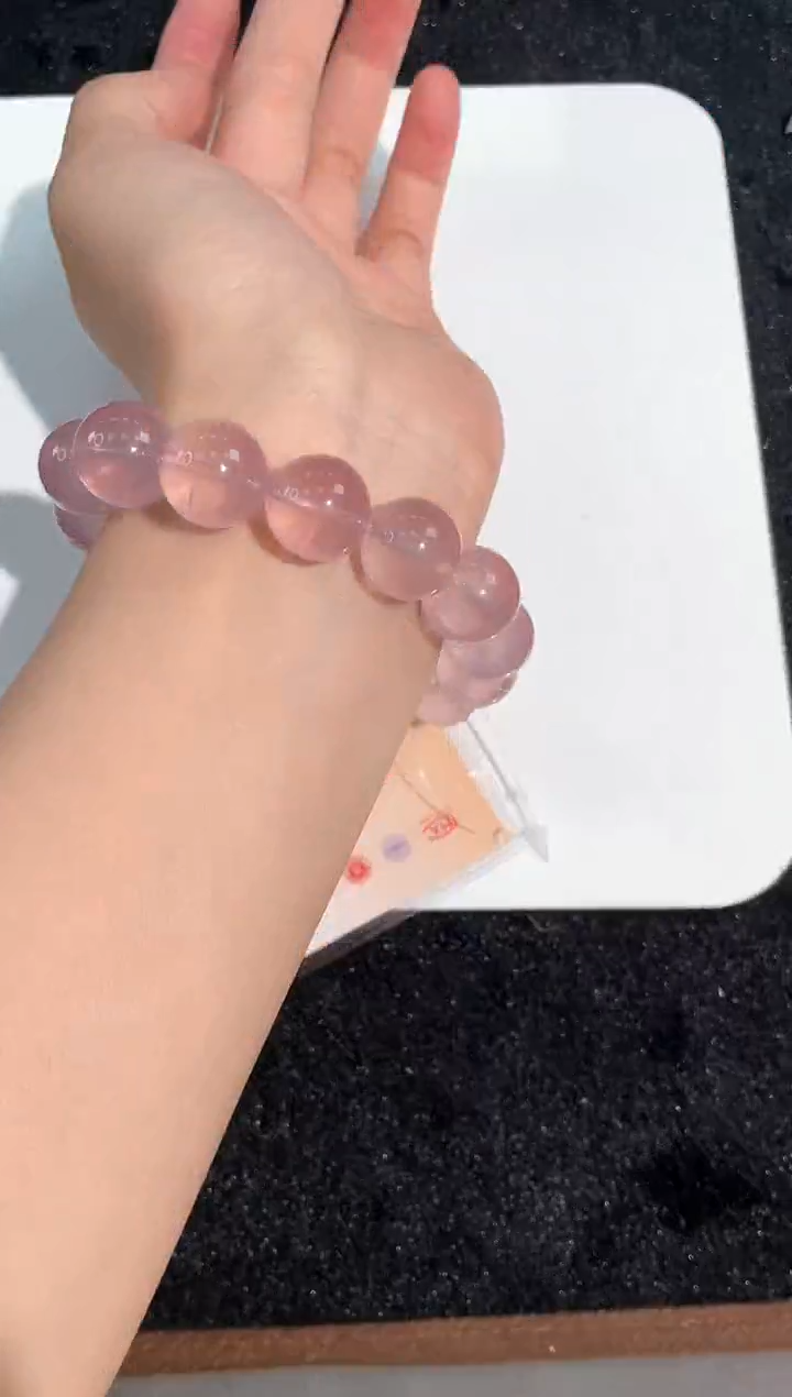 水晶手链未镶嵌106号果冻星光粉水单圈14mm