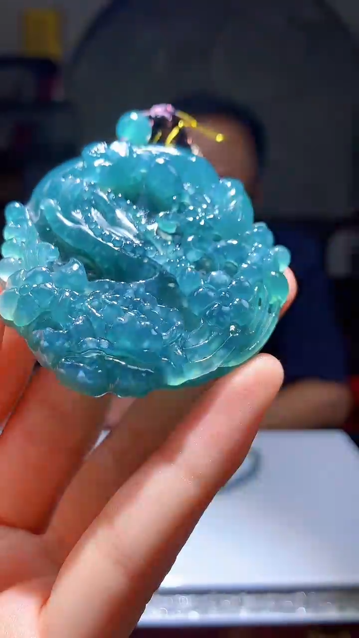 定制翡翠未镶嵌1097hm-毛货挂件（赠珠链）32