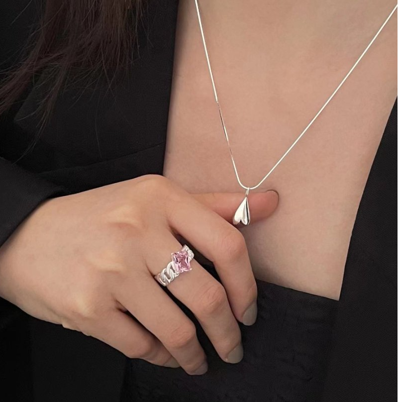 坠链均925银 原创设计甜美饰品坠链冷淡风锁骨链ins时尚设计感