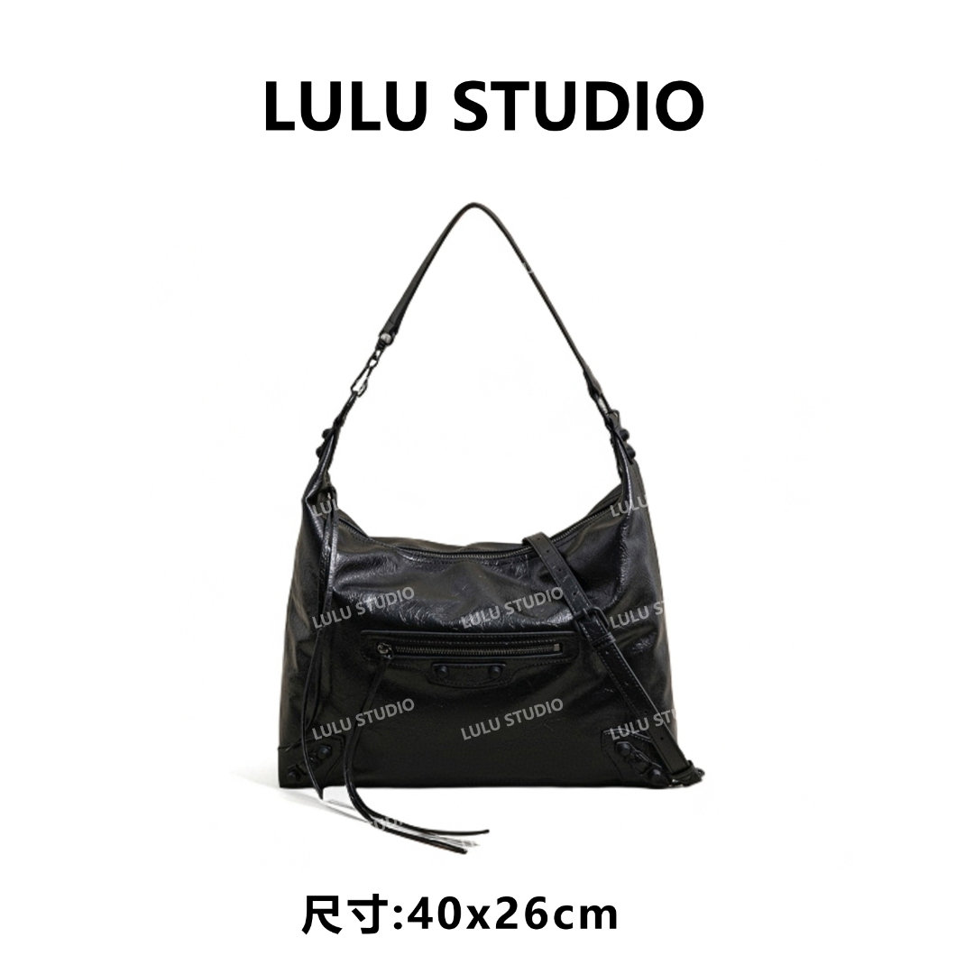 【RAIN.CUN】SK-63211-黑色气质百搭简约斜跨轻奢女包