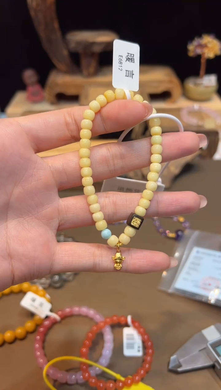 未镶嵌琥珀手链手饰@@E6812