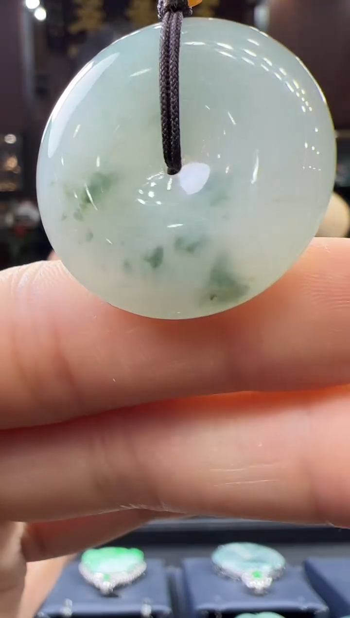 【闪购商品】翡翠挂件未镶嵌平安扣手机挂