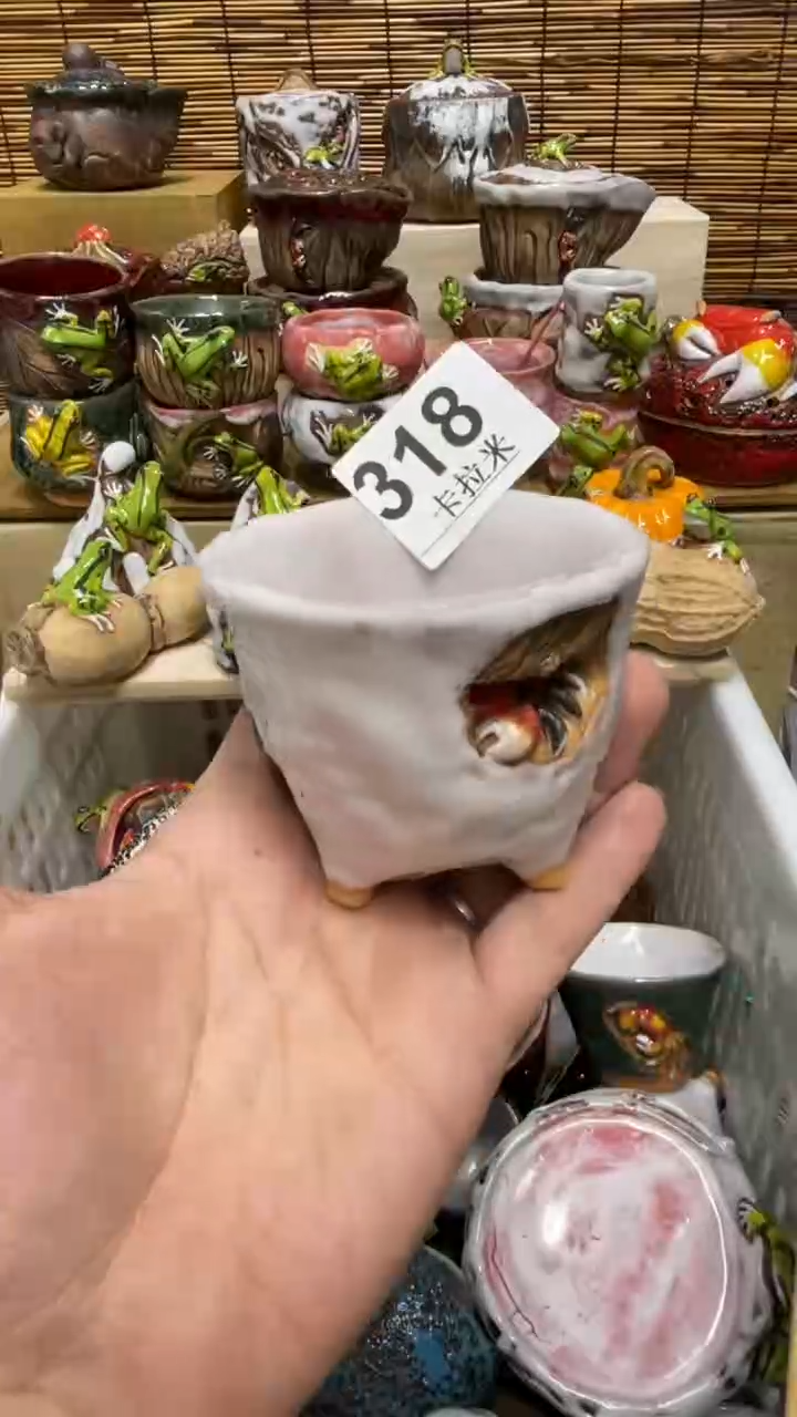 朝****店318精美粗陶手工柴烧