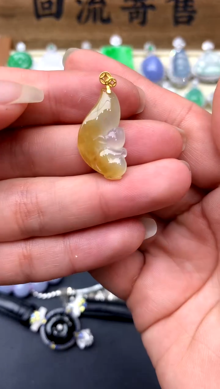 【闪购商品】翡翠颈饰18K金镶嵌136-中国好珍宝