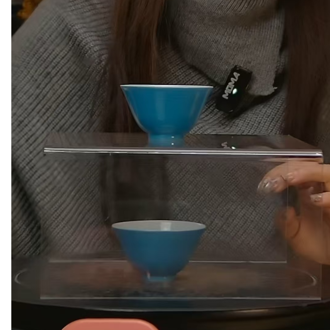 清   孔雀蓝精品杯【对】