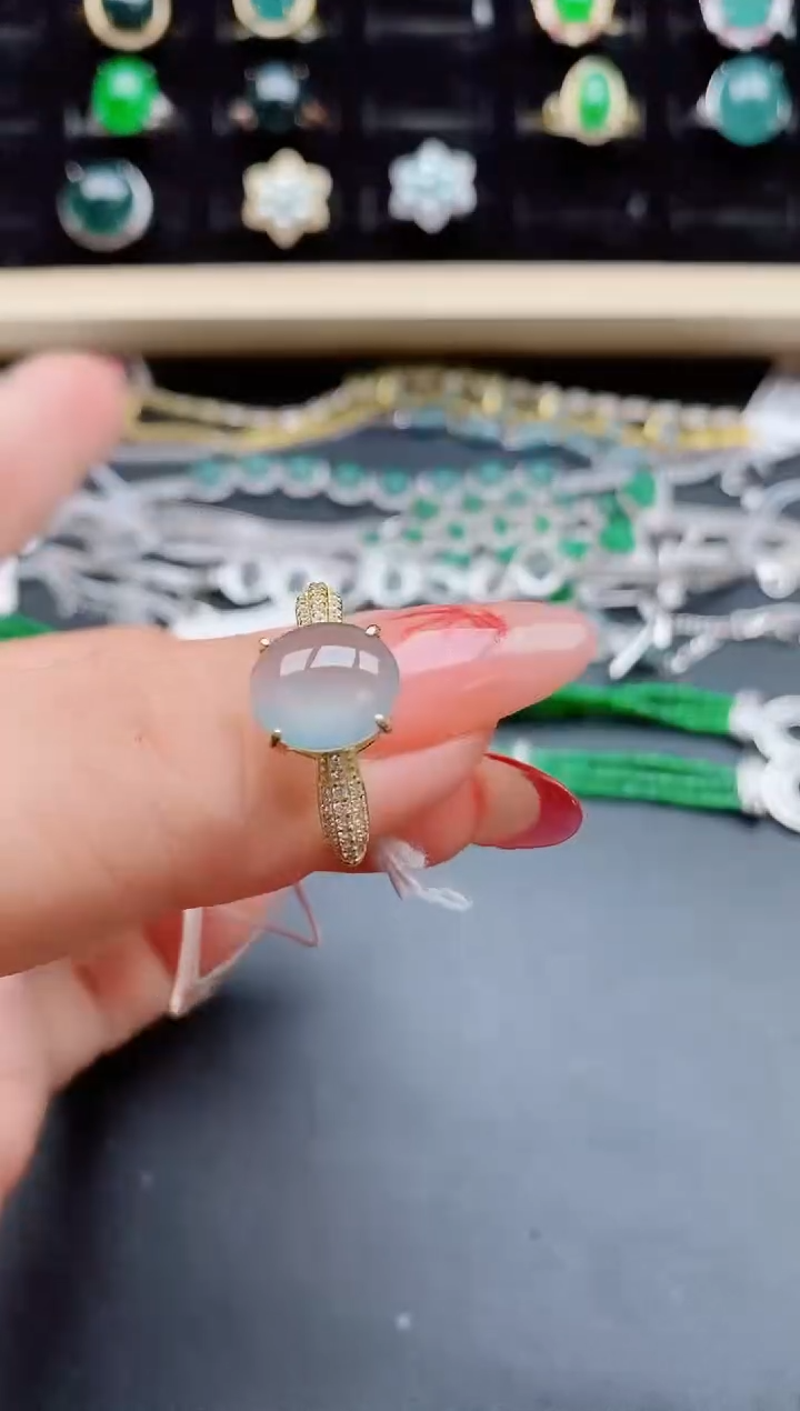 【闪购商品】翡翠戒指银S925镶嵌321321