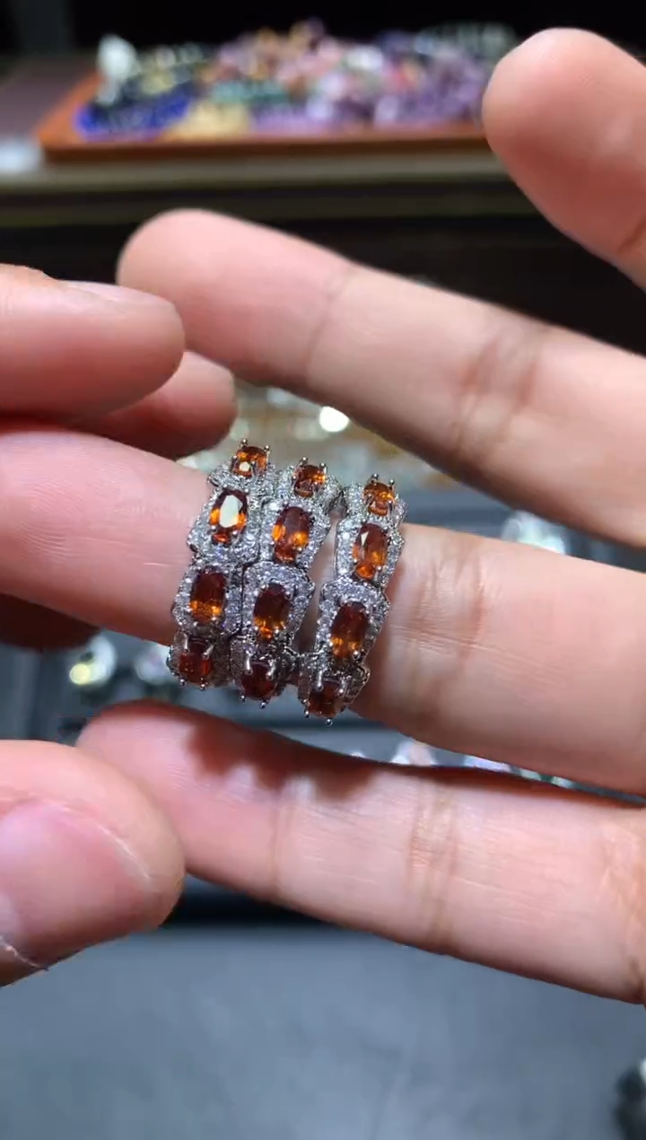 【闪购商品】石榴石戒指未镶嵌K111【多样性发其一】