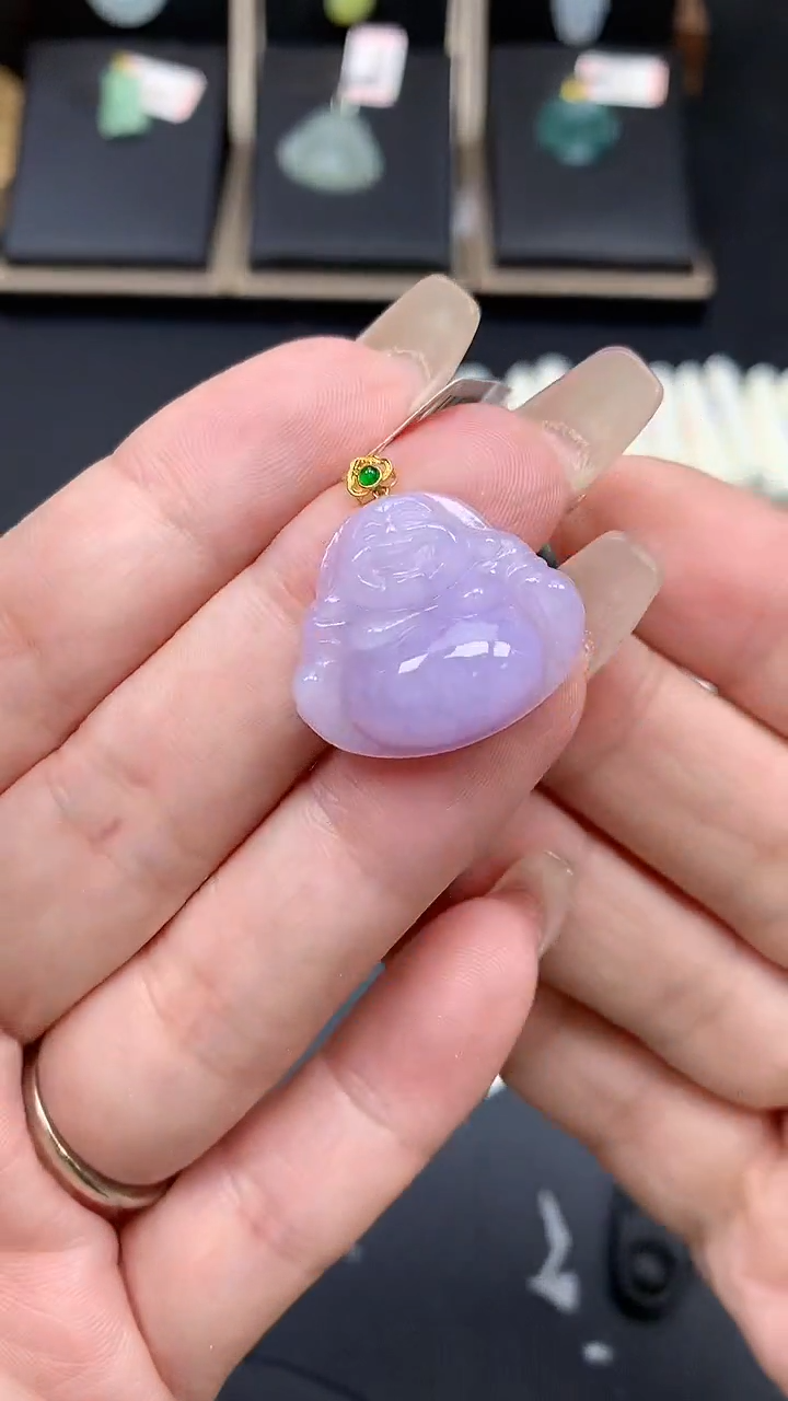 【闪购商品】翡翠吊坠(不含链)18K金镶嵌MS151363