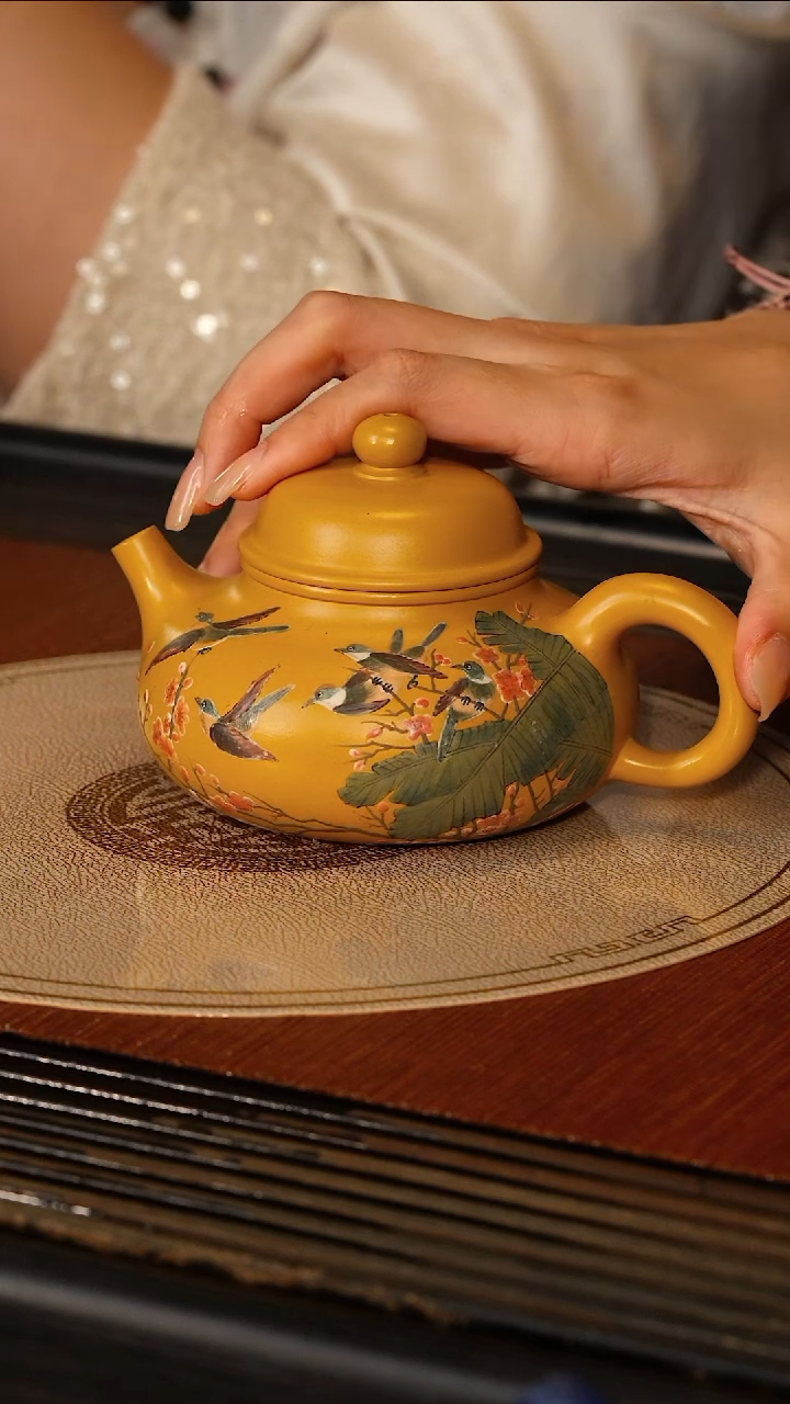 茶壶紫砂宜兴紫砂SJK 富贵金沙 容天