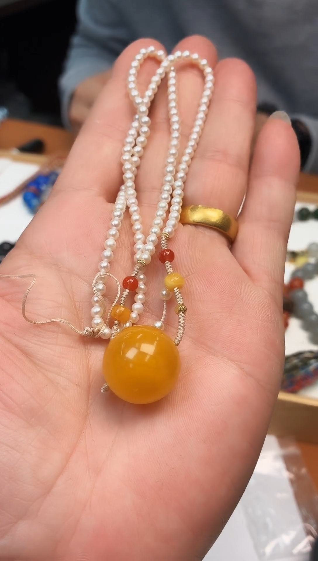 蜜蜡吊坠(赠链)未镶嵌H95