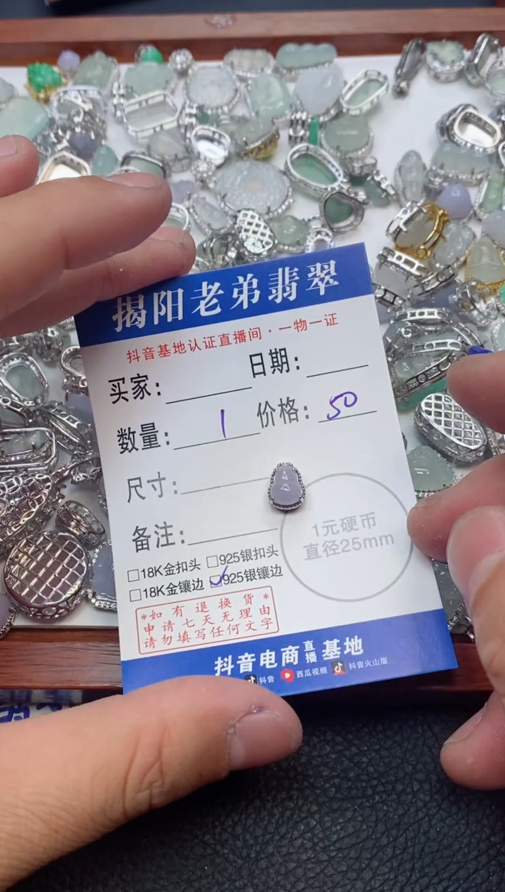 【闪购商品】翡翠颈饰银S925镶嵌多样性发其中一件