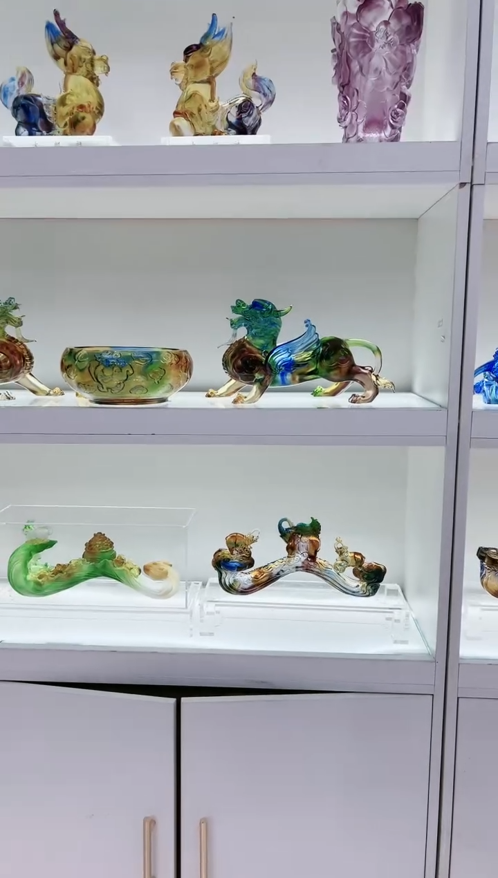 【闪购商品】茶宠古法琉璃三象如意