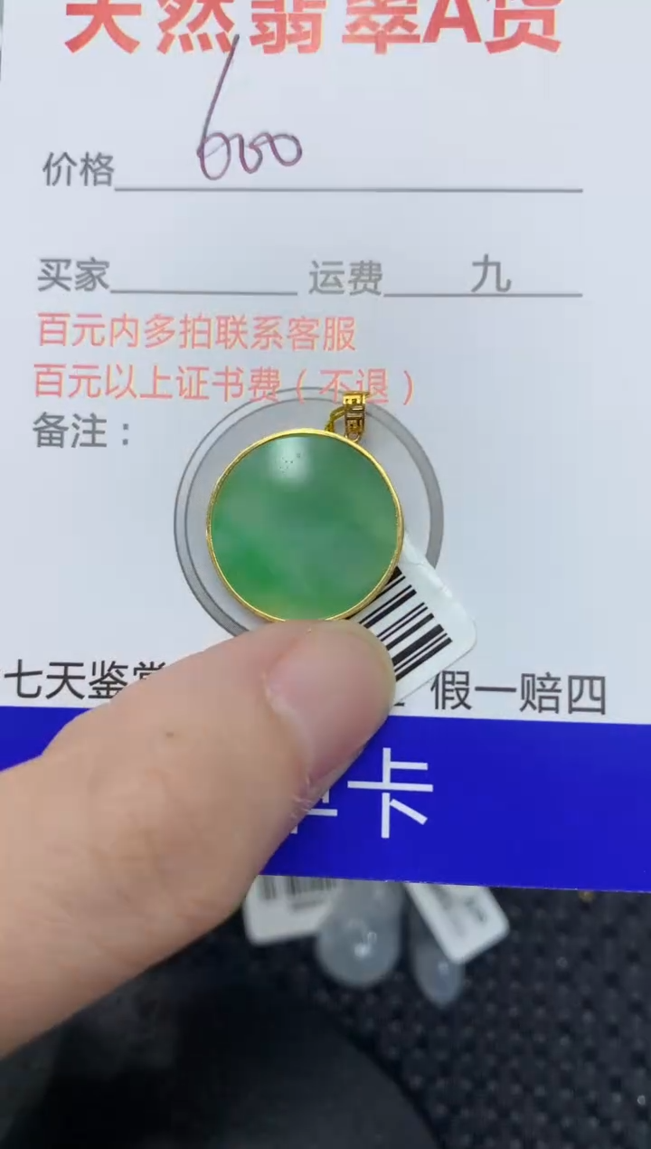 【闪购商品】翡翠颈饰18K金镶嵌11111111111