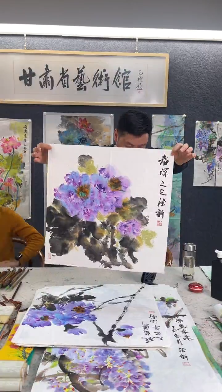 国画4942黄德X三尺斗方花鸟