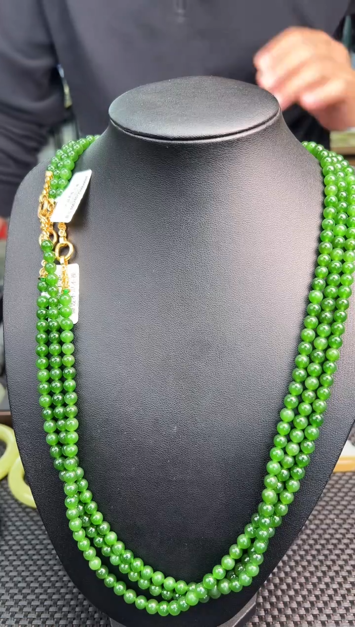 【闪购商品】和田玉颈饰未镶嵌约6毫米108颗多样性拍一发一