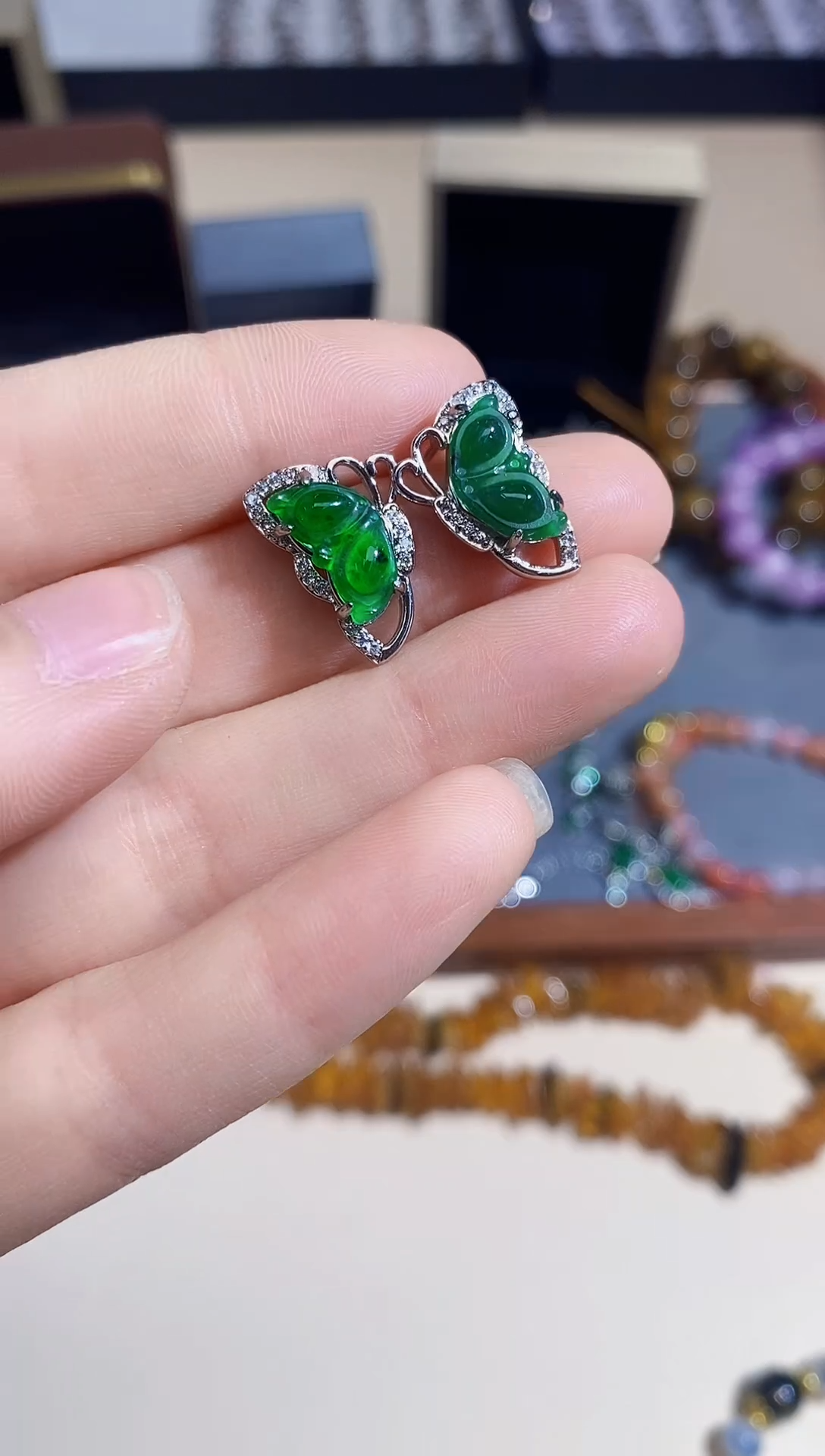 【闪购商品】翡翠耳饰未镶嵌多样性 发其一  【77】