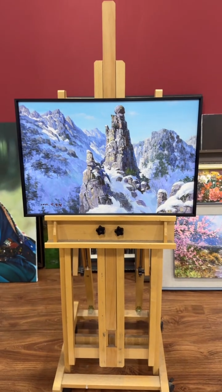 油画【新品含装裱】朝鲜画家原创手绘油画作品