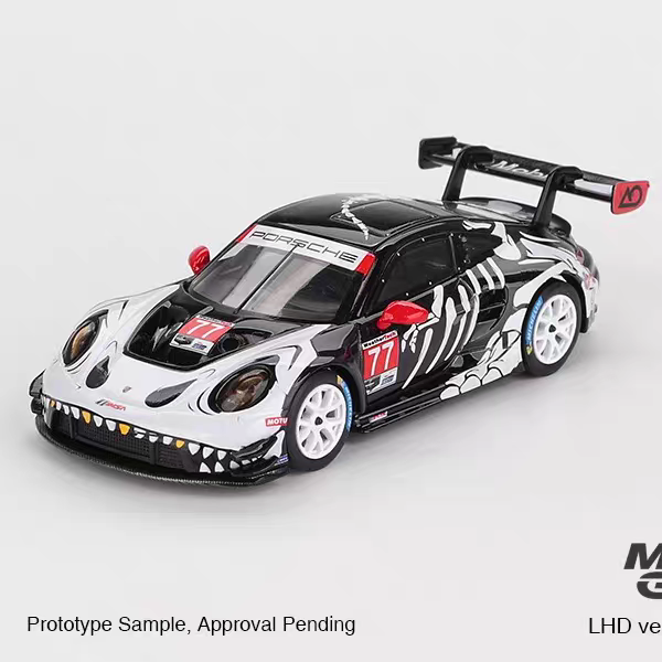 1:64保时捷911 GT3 R #77合金车模