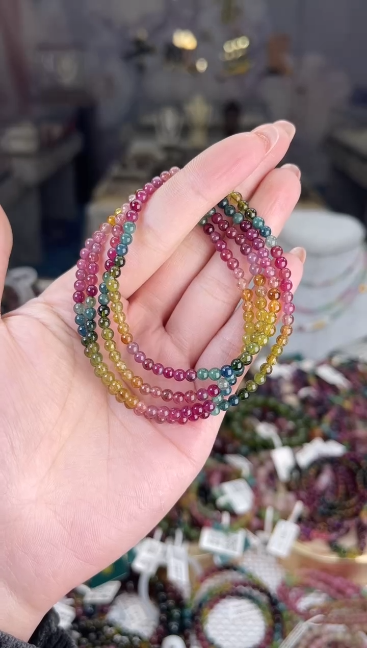 【闪购商品】碧玺/未镶嵌3mm+碧玺多圈多样性发货