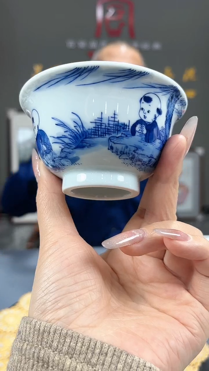 【闪购商品】官窑瓷画院626官窑瓷画院童子压手