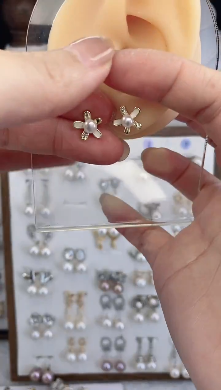 合金耳饰淡水珍珠42