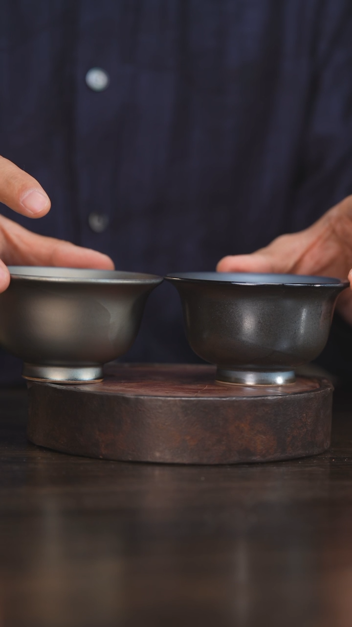 【闪购商品】杯23柴房陶瓷丨窑宝压手杯一对