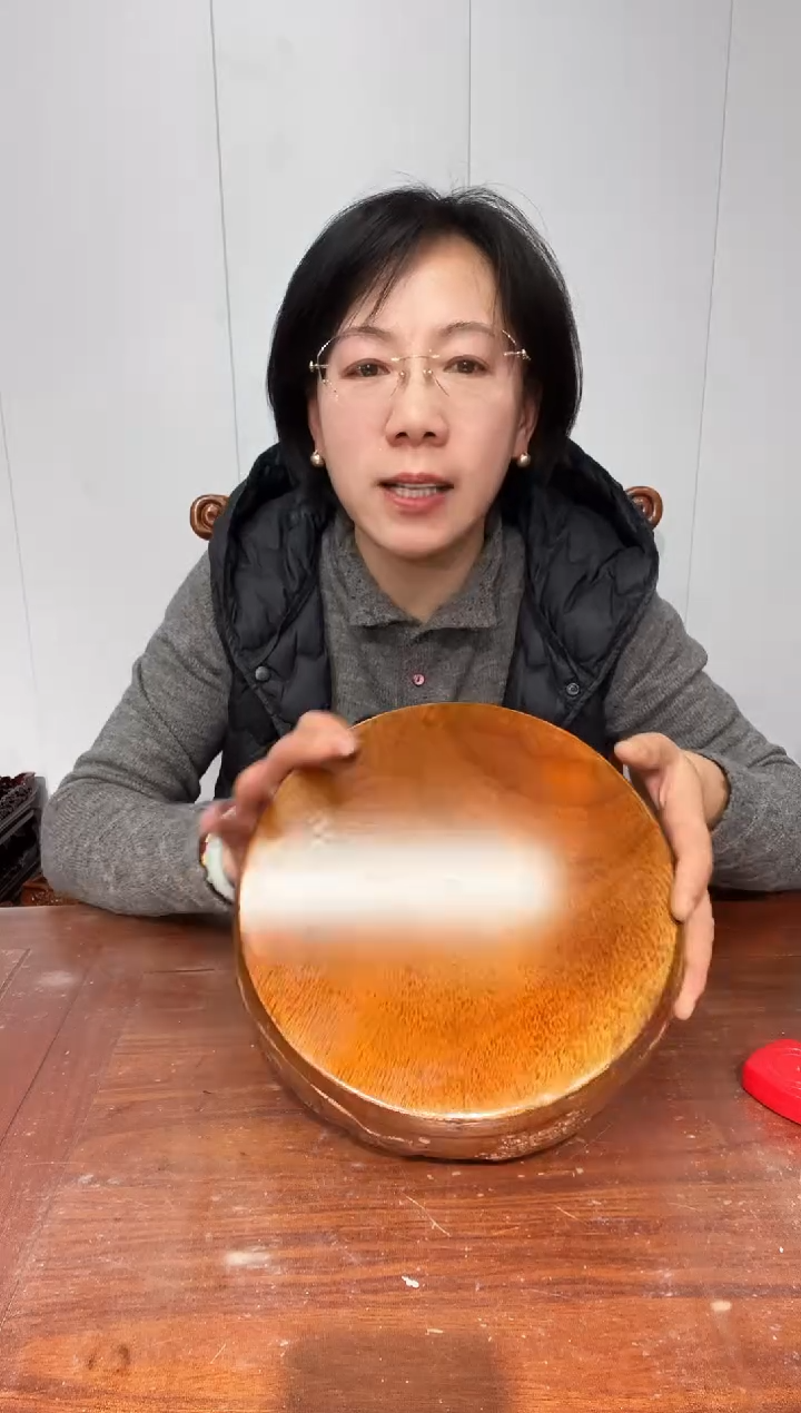木小*坪瑕疵处理 老花圆形23.5*26*8招财进宝