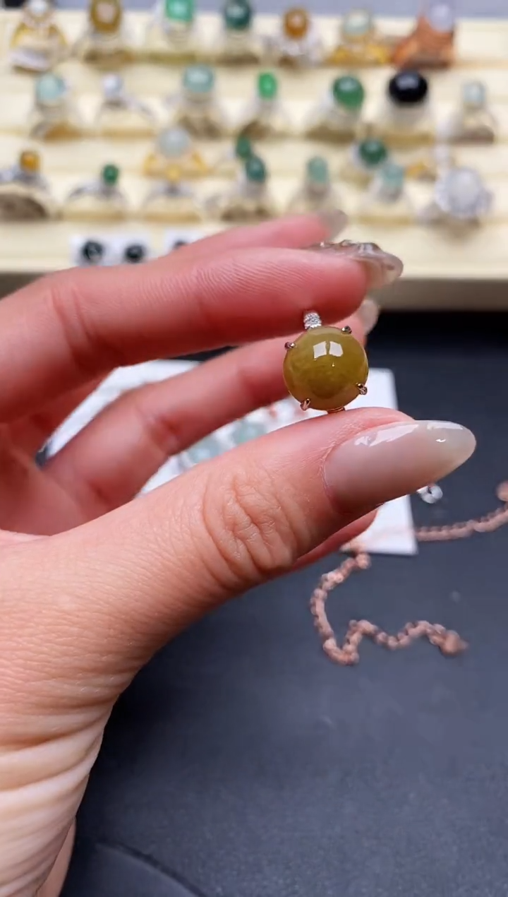 【闪购商品】翡翠戒指银S925镶嵌缅甸翡翠3   7+10