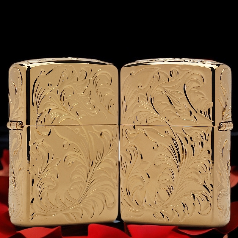 ZIPPO/之宝【手雕富贵花】7原装正品煤油防风打火机KF-DF