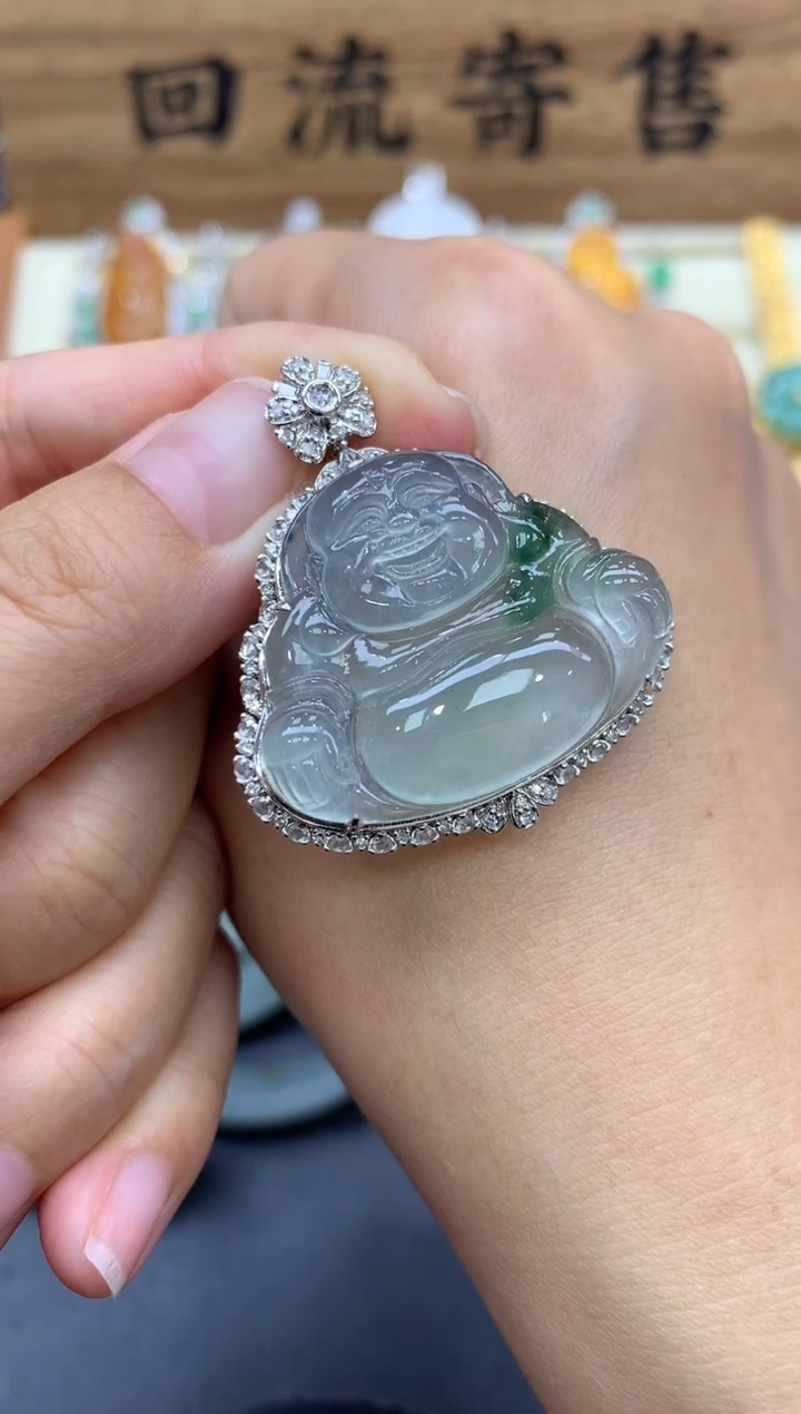 【闪购商品】翡翠18K金镶嵌颈饰504-中国好珍宝