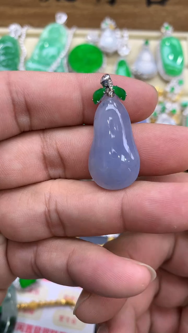 颈饰18K金镶嵌翡翠118-中国好珍宝