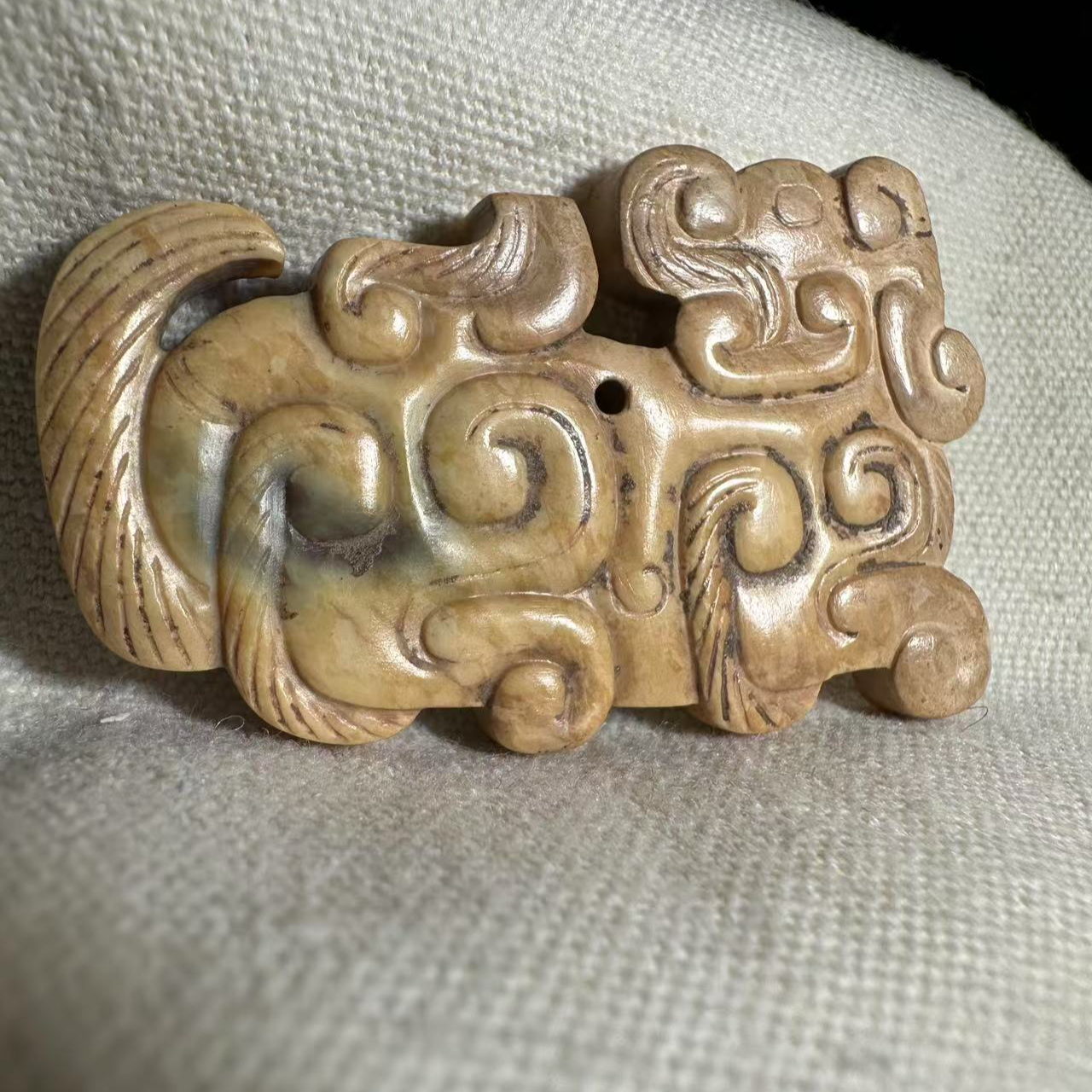 和田玉玉佩龙虎佩