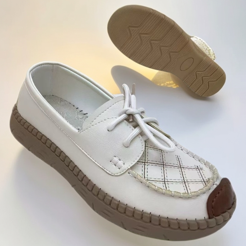 休闲风通用秋季豆豆鞋时尚平底透气休闲鞋女士舒适百搭圆头