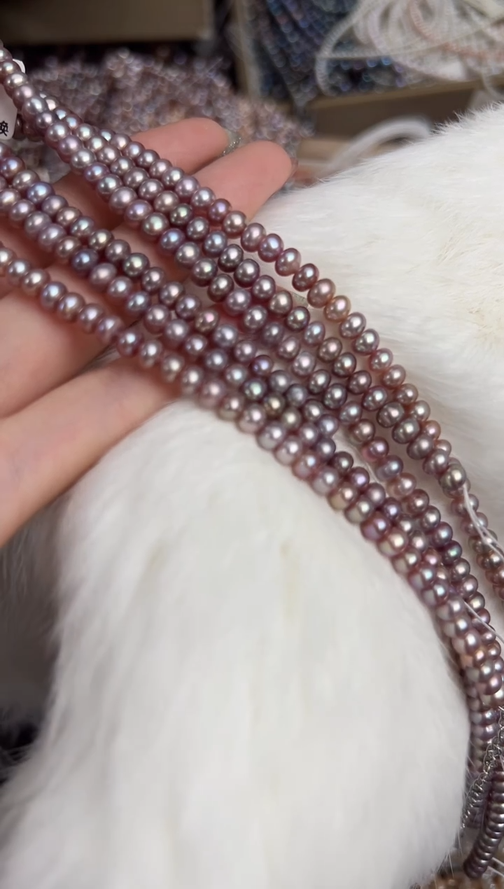 未镶嵌11淡水珍珠无核*强光珍珠紫色多样性发一5mm左右