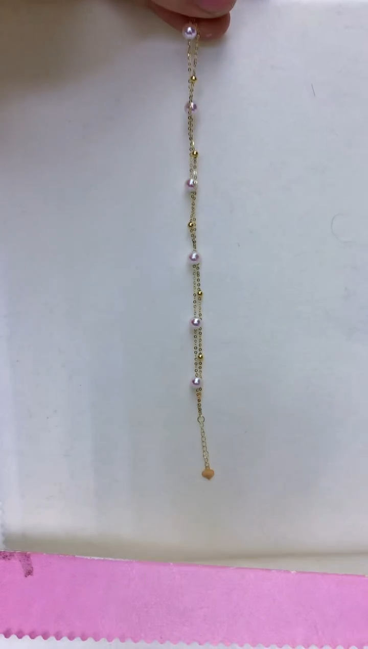 【闪购商品】海水珍珠饰品18K金镶嵌双层满天星手链