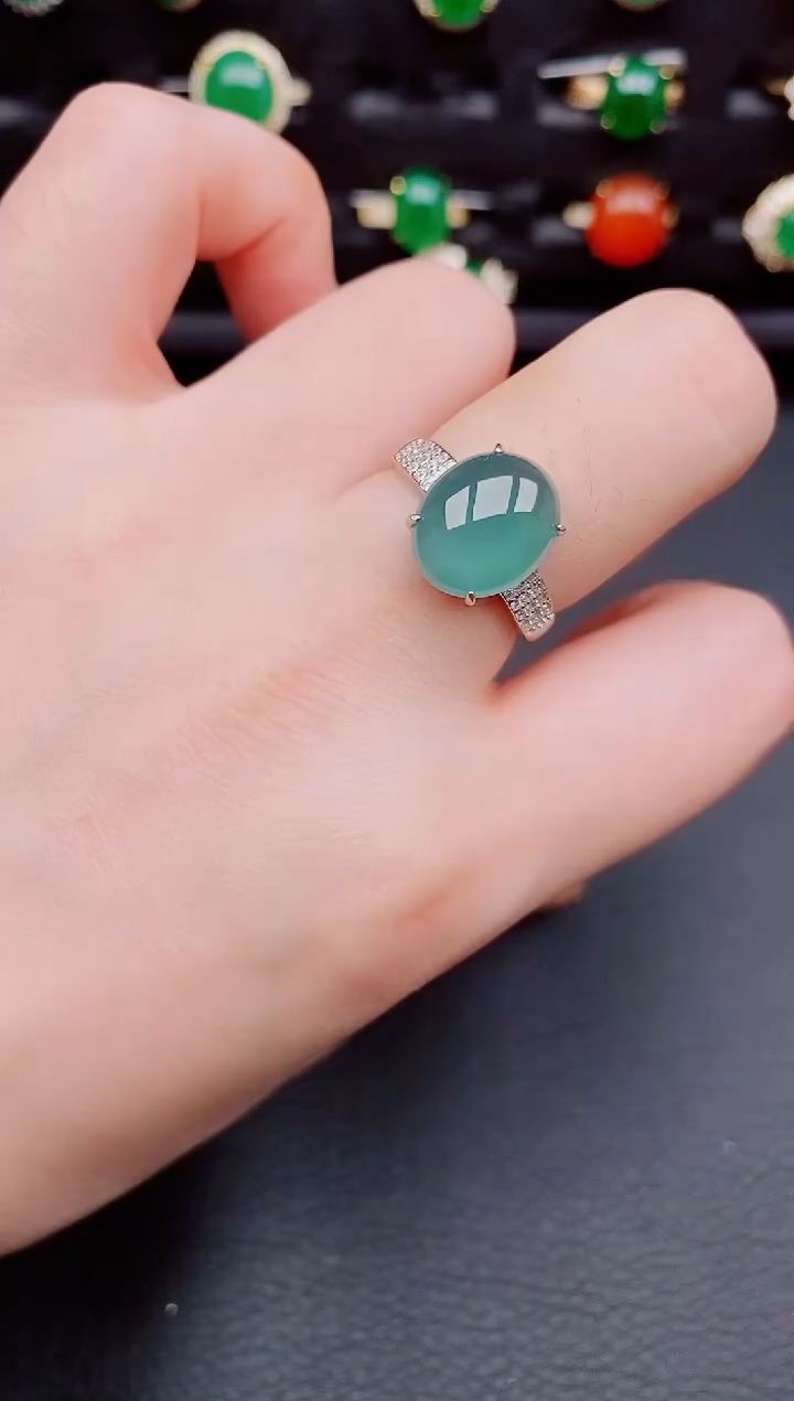 【闪购商品】翡翠戒指银S925镶嵌天然a货翡翠199